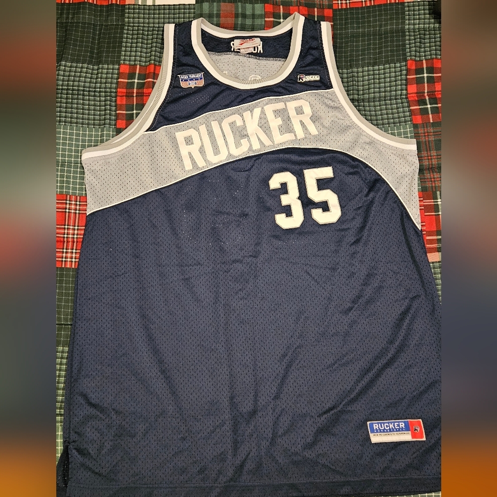 Rucker Pro-Am originak Navy and White Basketball Jersey (used)